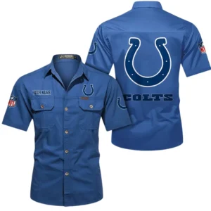 Buffalo Bills Short Sleeved Shirtt, All Over Print Short Sleeved Shirt Buffalo Bills - Cowboy Blue DNFL1026122040