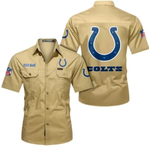 Buffalo Bills Short Sleeved Shirtt, All Over Print Short Sleeved Shirt Buffalo Bills - Khaki DNFL1026122040