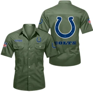 Buffalo Bills Short Sleeved Shirtt, All Over Print Short Sleeved Shirt Buffalo Bills - Army Green DNFL1026122040
