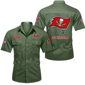 Jacksonville Jaguars Short Sleeved Shirtt, All Over Print Short Sleeved Shirt Jacksonville Jaguars - Army Green DNFL1026122041