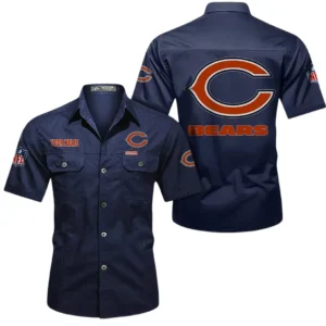 Washington Commanders Short Sleeved Shirtt, All Over Print Short Sleeved Shirt Washington Commanders - Dark Blue DNFL1026122046