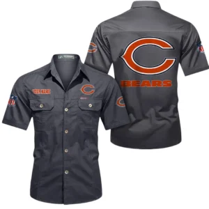 Washington Commanders Short Sleeved Shirtt, All Over Print Short Sleeved Shirt Washington Commanders - Gray DNFL1026122046