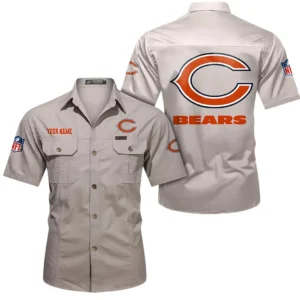 Washington Commanders Short Sleeved Shirtt, All Over Print Short Sleeved Shirt Washington Commanders - Beige DNFL1026122046