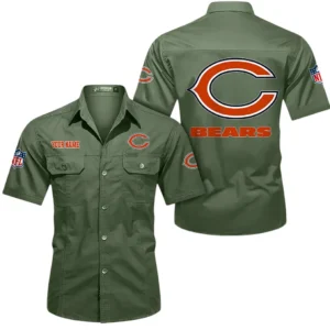 Washington Commanders Short Sleeved Shirtt, All Over Print Short Sleeved Shirt Washington Commanders - Army Green DNFL1026122046
