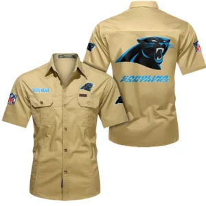 Indianapolis Colts Short Sleeved Shirtt, All Over Print Short Sleeved Shirt Indianapolis Colts - Khaki DNFL1026122047
