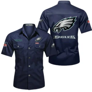 Cleveland Browns Short Sleeved Shirtt, All Over Print Short Sleeved Shirt Cleveland Browns - Dark Blue DNFL1026122051