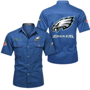 Cleveland Browns Short Sleeved Shirtt, All Over Print Short Sleeved Shirt Cleveland Browns - Cowboy Blue DNFL1026122051