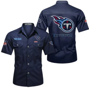 Los Angeles Chargers Short Sleeved Shirtt, All Over Print Short Sleeved Shirt Los Angeles Chargers - Dark Blue DNFL1026122055