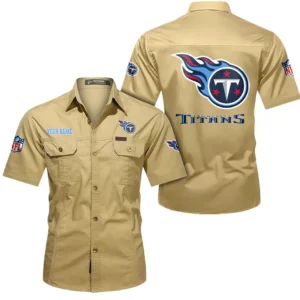 Los Angeles Chargers Short Sleeved Shirtt, All Over Print Short Sleeved Shirt Los Angeles Chargers - Khaki DNFL1026122055