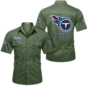 Los Angeles Chargers Short Sleeved Shirtt, All Over Print Short Sleeved Shirt Los Angeles Chargers - Army Green DNFL1026122055
