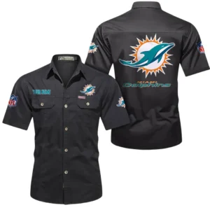 Carolina Panthers Short Sleeved Shirtt, All Over Print Short Sleeved Shirt Carolina Panthers - Black DNFL1026122056