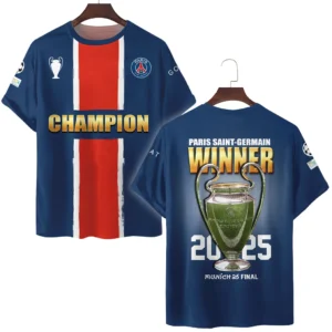 Paris Saint-Germain T-Shirt UEFA Champion 2025 For Fan Paris Saint-Germain HVN1039C1060225TS3D