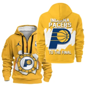 Indiana Pacers Hoodie Half Zipper NBA 2025 For Fan Indiana Pacers HVN1045PACER060325HODZ