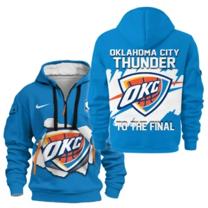 Oklahoma City Thunder Hoodie Half Zipper NBA 2025 For Fan Oklahoma City Thunder HVN1045THUNDER060325HODZ