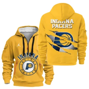 Indiana Pacers Hoodie Half Zipper NBA 2025 For Fan Indiana Pacers HVN1046PCR060425HODZ