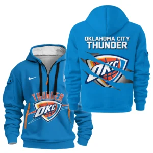 Oklahoma City Thunder Hoodie Half Zipper NBA 2025 For Fan Oklahoma City Thunder HVN1046THD060425HODZ