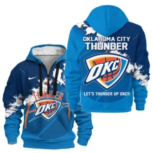 Oklahoma City Thunder Hoodie Half Zipper NBA 2025 For Fan Oklahoma City Thunder HVN1047THUNDER060425HODZ