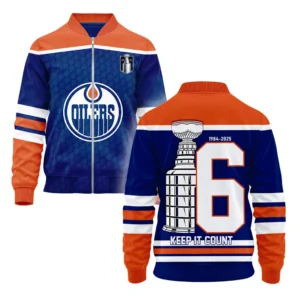 Edmonton Oilers Bomber Jacket NHL 2025 For Fan Edmonton Oilers HVN1048OILER060525BOB
