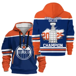 Edmonton Oilers Hoodie Half Zipper NHL 2025 For Fan Edmonton Oilers HVN1050OILER060525HODZ