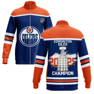 Edmonton Oilers Stand Collar Jacket NHL 2025 For Fan Edmonton Oilers HVN1050OILER060525SCJ