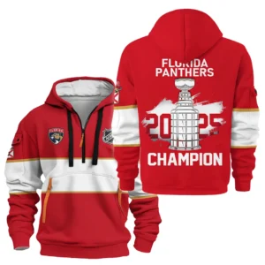 Florida Panthers Hoodie Half Zipper NHL 2025 For Fan Florida Panthers HVN1050PANTHER060525HODZ