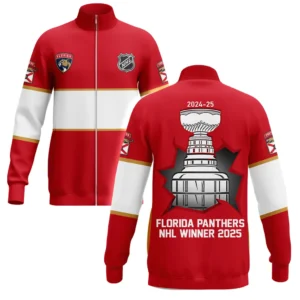 Florida Panthers Stand Collar Jacket NHL 2025 For Fan Florida Panthers HVN1051PTS060525SCJ