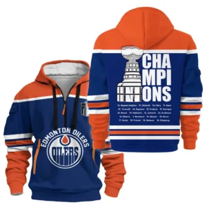 Edmonton Oilers Hoodie Half Zipper NHL 2025 For Fan Edmonton Oilers HVN1052OILS060525HODZ