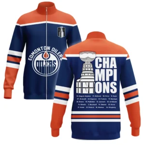 Edmonton Oilers Stand Collar Jacket NHL 2025 For Fan Edmonton Oilers HVN1052OILS060525SCJ