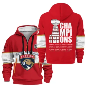 Florida Panthers Hoodie Half Zipper NHL 2025 For Fan Florida Panthers HVN1052PNTH060525HODZ