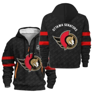 Ottawa Senators Hoodie Half Zipper NHL 2025 For Fan Ottawa Senators HVN1053OTT060625HODZ