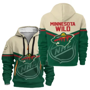 Minnesota Wild Hoodie Half Zipper NHL 2025 For Fan Minnesota Wild HVN1054MIN060625HODZ
