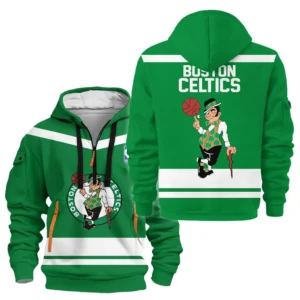 Boston Celtics Hoodie Half Zipper NBA 2025 For Fan Boston Celtics HVN1055BC060725HODZ