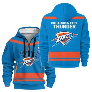 Oklahoma City Thunder Hoodie Half Zipper NBA 2025 For Fan Oklahoma City Thunder HVN1055OCT060725HODZ