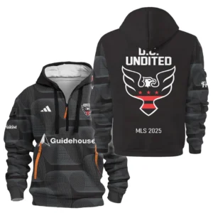 DC United Hoodie Half Zipper MLS 2025 For Fan DC United HVN1056DCU061025HODZ