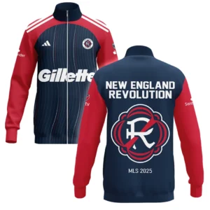 New England Revolution Stand Collar Jacket MLS 2025 For Fan New England Revolution HVN1056NER061025SCJ