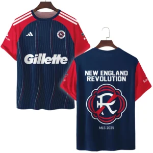 New England Revolution T-Shirt MLS 2025 For Fan New England Revolution HVN1056NER061025TS3D