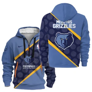 Memphis Grizzlies Hoodie Half Zipper NBA 2025 For Fan Memphis Grizzlies HVN1062MG061225HODZ