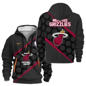Miami Heat Hoodie Half Zipper NBA 2025 For Fan Miami Heat HVN1062MH061225HODZ