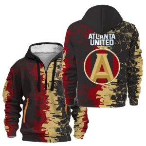 Atlanta United Hoodie Half Zipper MLS 2025 For Fan Atlanta United HVN1066AU061625HODZ