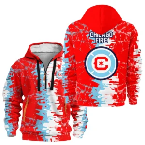 Chicago Fire Hoodie Half Zipper MLS 2025 For Fan Chicago Fire HVN1066CF061625HODZ