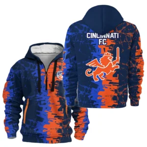Cincinnati FC Hoodie Half Zipper MLS 2025 For Fan Cincinnati FC HVN1066CFC061625HODZ