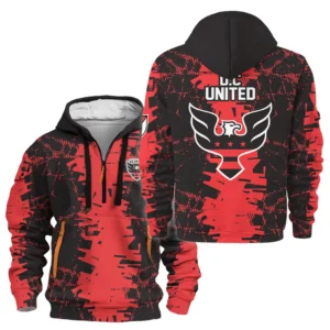 DC United Hoodie Half Zipper MLS 2025 For Fan DC United HVN1066DCU061625HODZ