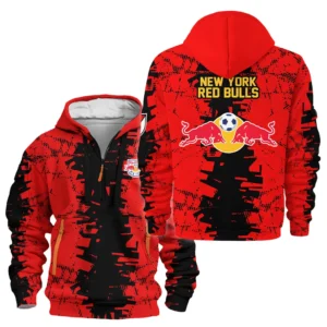 New York Red Bulls Hoodie Half Zipper MLS 2025 For Fan New York Red Bulls HVN1066NYR061625HODZ