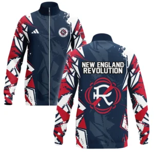 New England Revolution Stand Collar Jacket MLS 2025 For Fan New England Revolution HVN1068NER061725SCJ