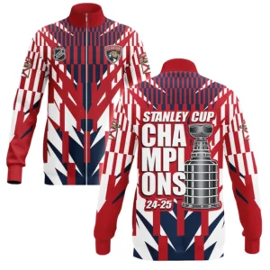 Florida Panthers Stand Collar Jacket NHL 2025 For Fan Florida Panthers HVN1075NHLC061925SCJ