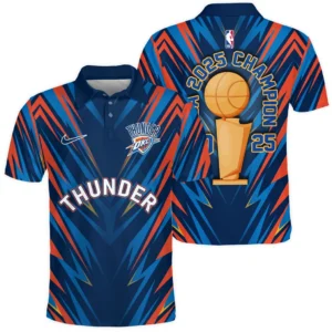 Oklahoma City Thunder Polo Shirt NBA 2025 For Fan Oklahoma City Thunder HVN1076DER061925POS