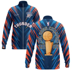 Oklahoma City Thunder Stand Collar Jacket NBA 2025 For Fan Oklahoma City Thunder HVN1076DER061925SCJ