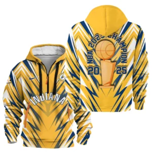 Indiana Pacers Hoodie Half Zipper NBA 2025 For Fan Indiana Pacers HVN1076PER061925HODZ
