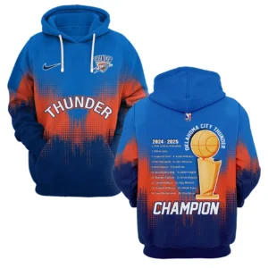 Oklahoma City Thunder Hoodie NBA 2025 For Fan Oklahoma City Thunder HVN1078DER061925HOD