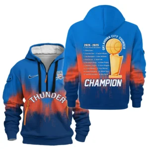Oklahoma City Thunder Hoodie Half Zipper NBA 2025 For Fan Oklahoma City Thunder HVN1078DER061925HODZ